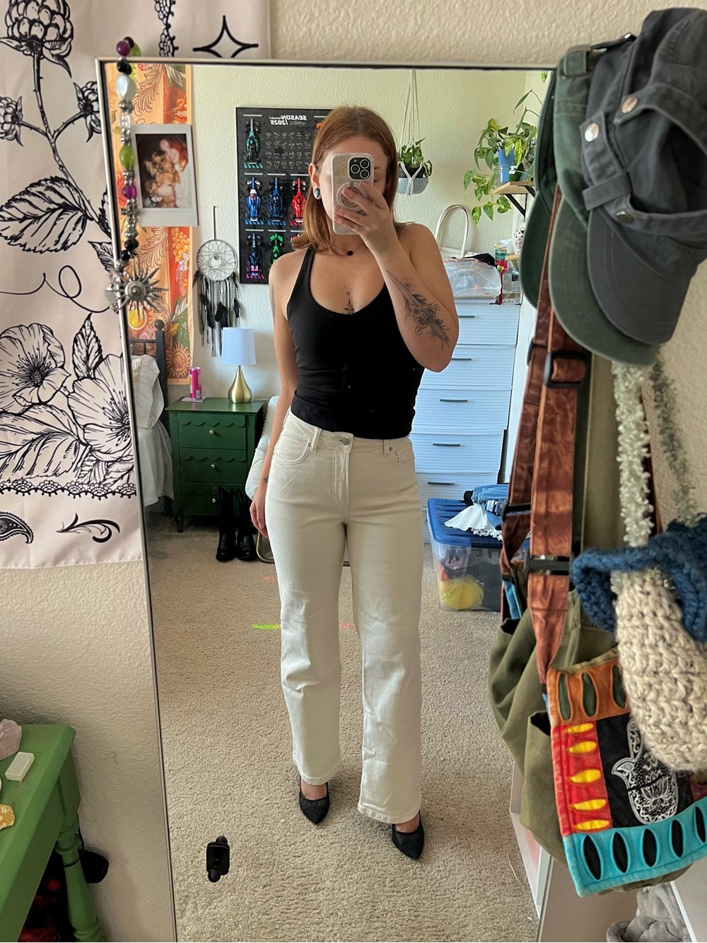 Fabletics Cream Wide-Leg High-Rise Pants